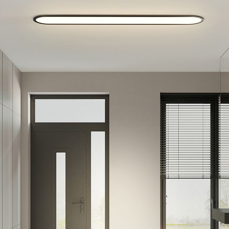 Slim Oval Acrylic LED Flush Ceiling Light - Arrielight