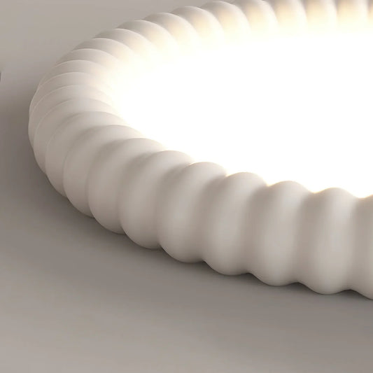 Modern LED Ceiling Light with Decorative Wave Border