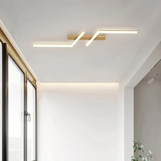 Geometric LED Ceiling Light – Modern Linear Design