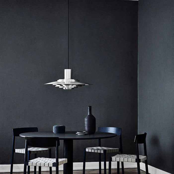 Retro Aluminium Pendant Light – Layered LED Ceiling Lamp