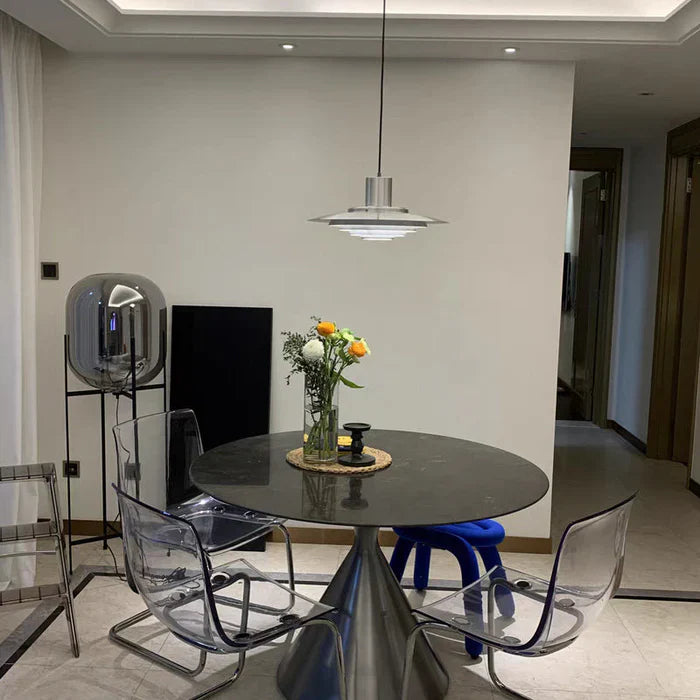 Retro Aluminium Pendant Light – Layered LED Ceiling Lamp