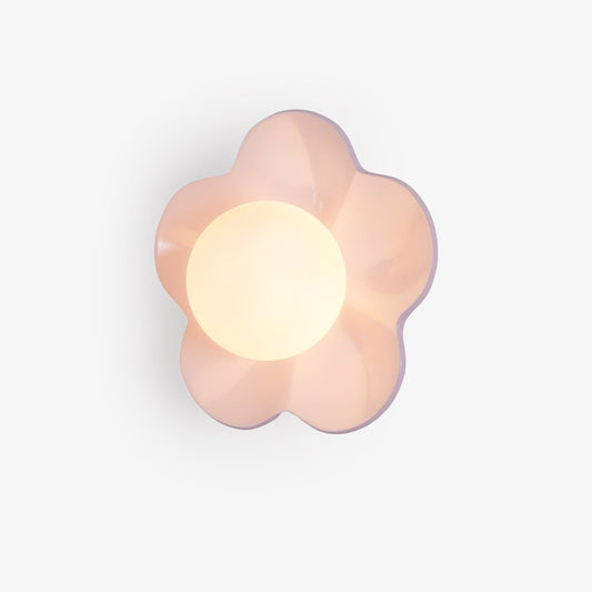 Flower Wall Light with Opal Glass Globe Shade - Arrielight