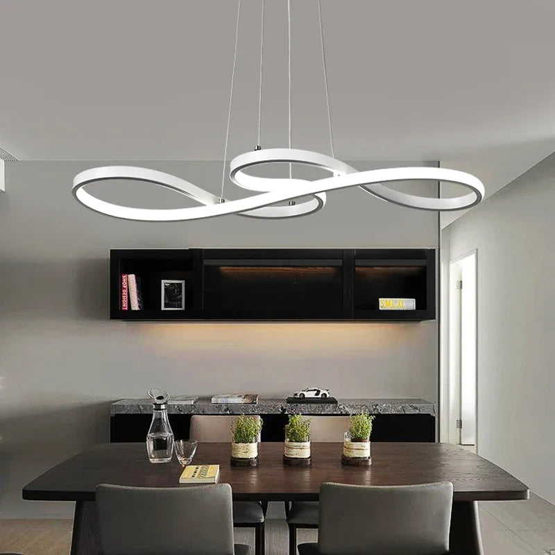 LED Pendant Chandelier in the Shape of Musical Notes – Creative Modern Ceiling Lighting