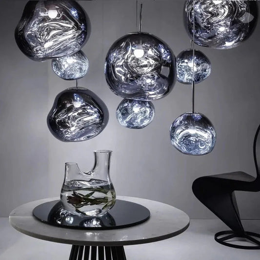 Molten Mirrored Acrylic Ceiling Pendant - Arrielight