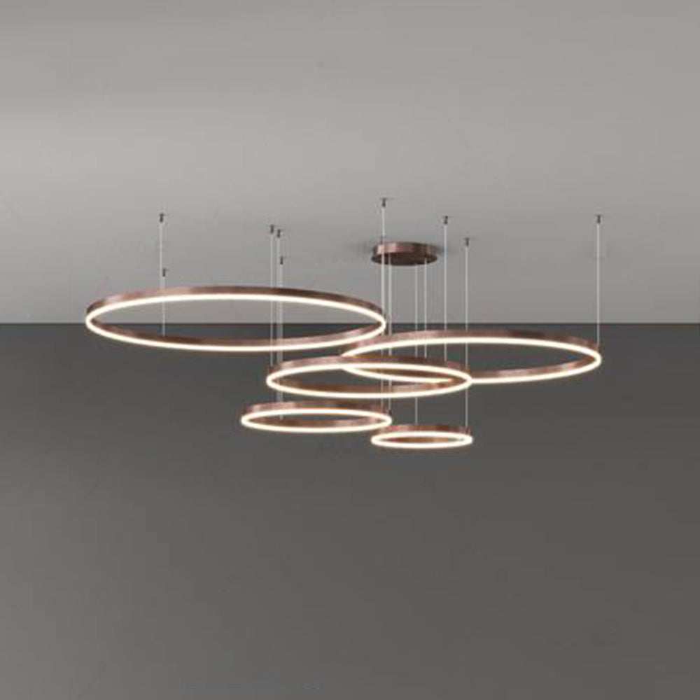 Brushed Metal Ring LED Ceiling Pendant - Arrielight
