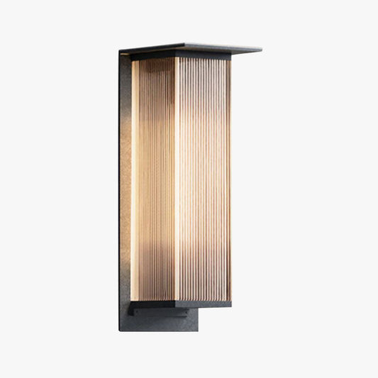 Ribbed Acrylic LED Outdoor Wall Light - Arrielight