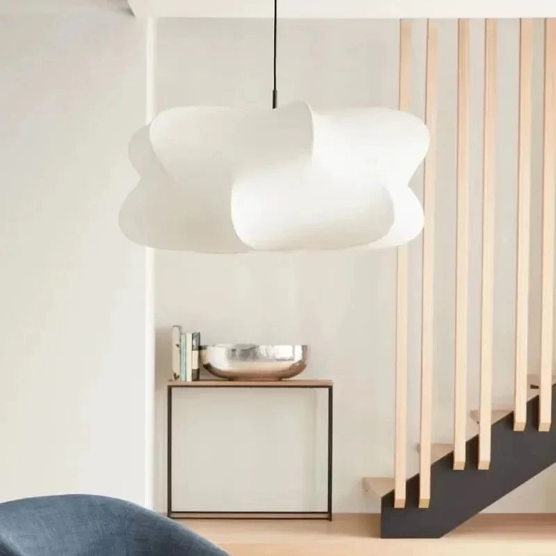 Japanese Wabi-Sabi Ceiling Lamp with Silk Shade