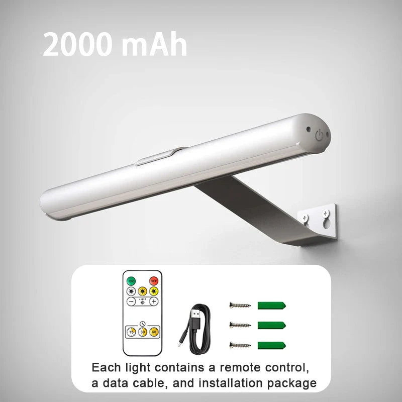Wireless LED Picture Light – Rechargeable Wall-Mounted Art Lighting with Remote Control
