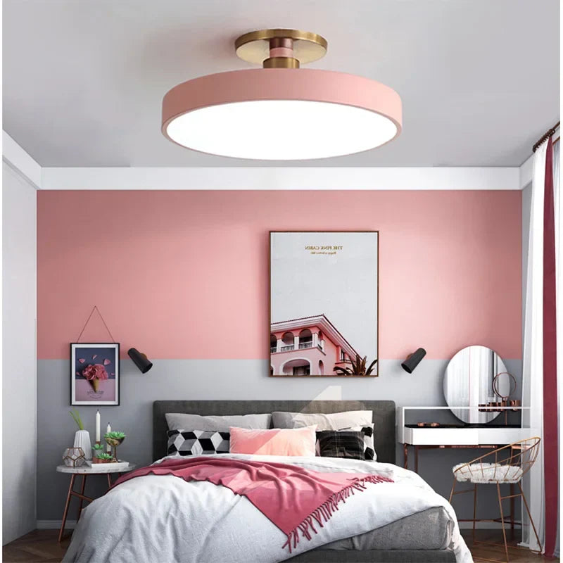 Scandinavian Style Round LED Ceiling Light