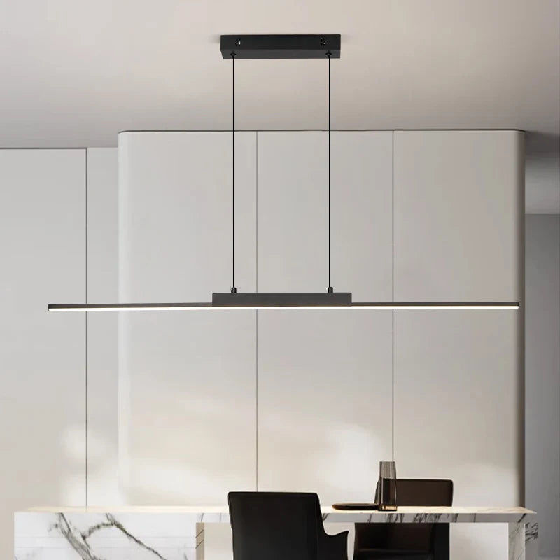 Modern Horizontal LED Pendant Light for Dining Table
