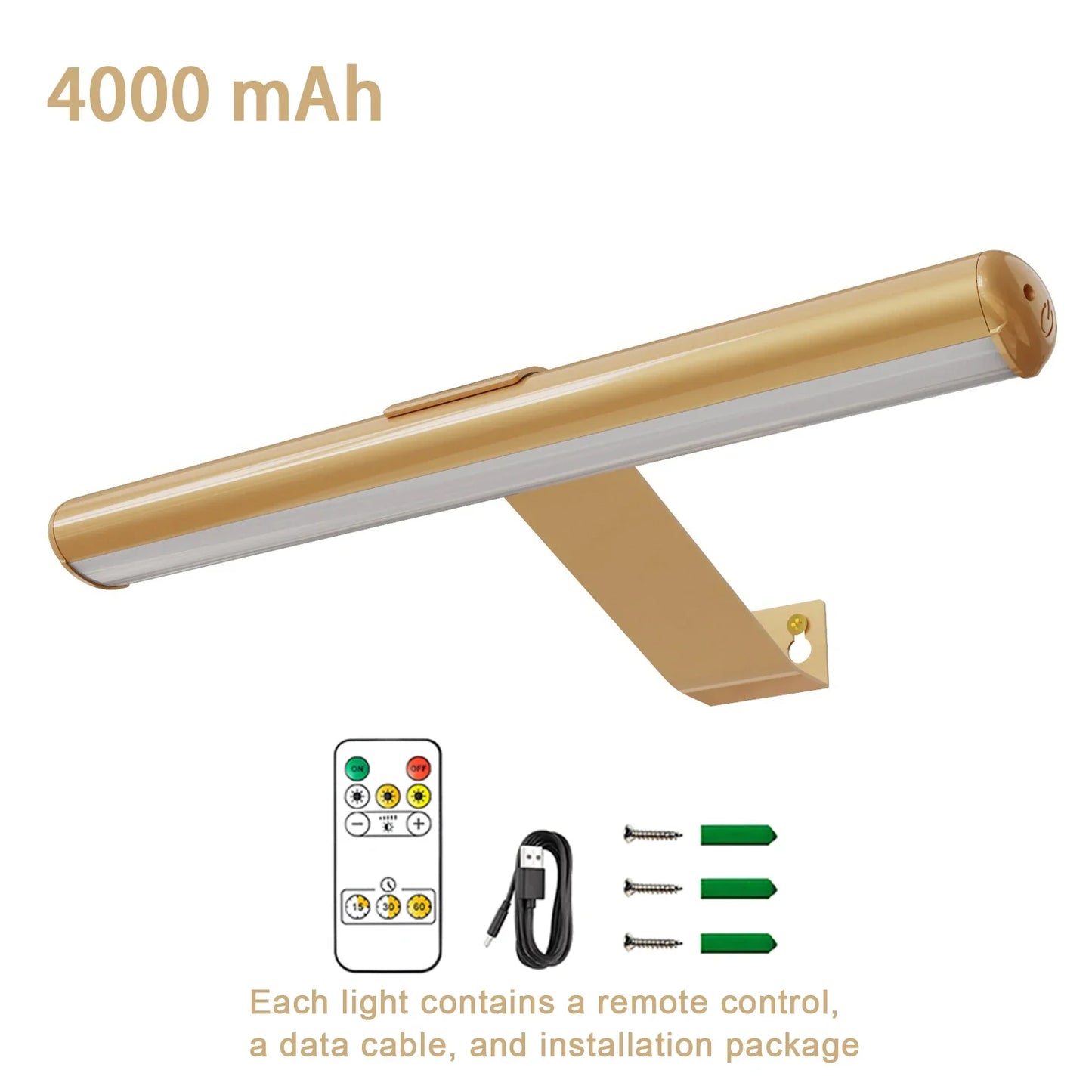 Wireless LED Picture Light – Rechargeable Wall-Mounted Art Lighting with Remote Control