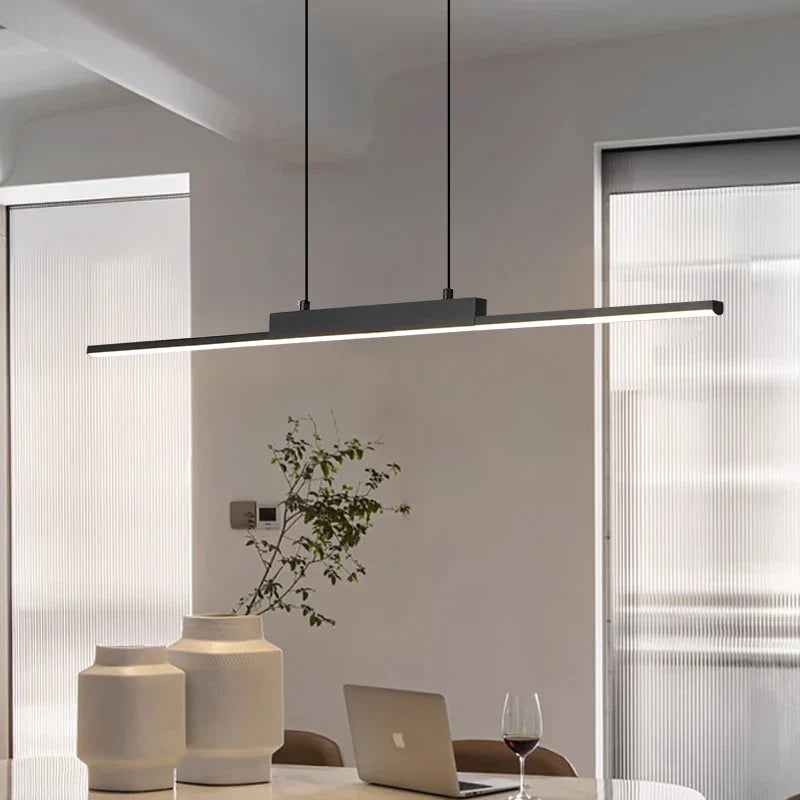 Modern Horizontal LED Pendant Light for Dining Table