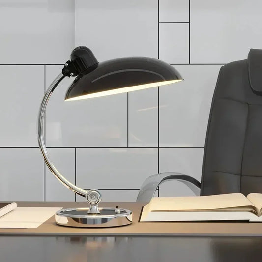 Retro-Style Desk Lamp – Metal with Chrome Base