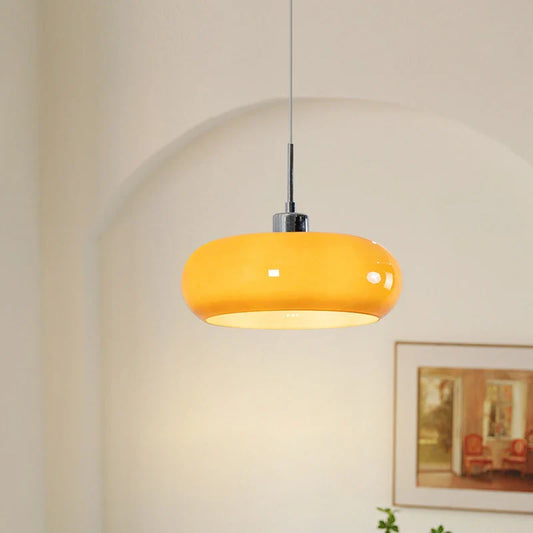 Iridescent Glass Pendant Light – Elegant Retro Bauhaus-Inspired Accent