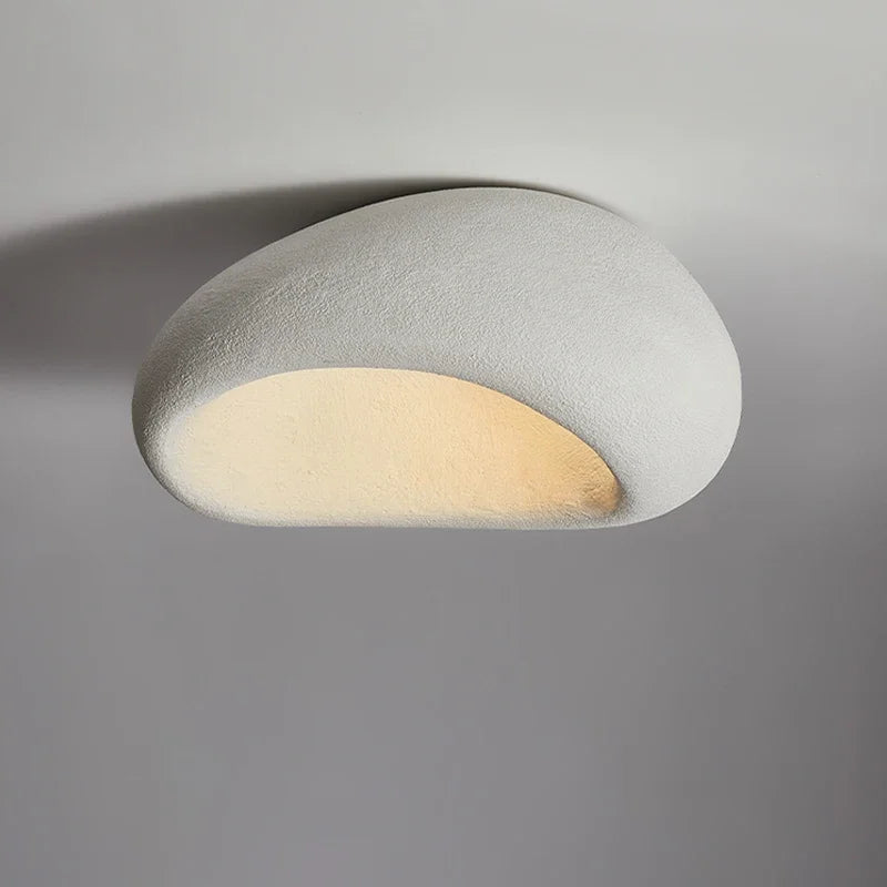 Wabi-Sabi Style LED Ceiling Light – Decorative Flush Mount with Organic Stone Shape