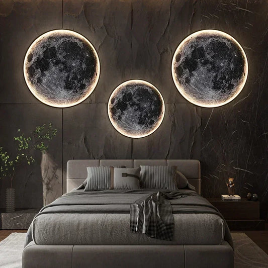 Decorative Wall-Mounted LED Moon Lamp