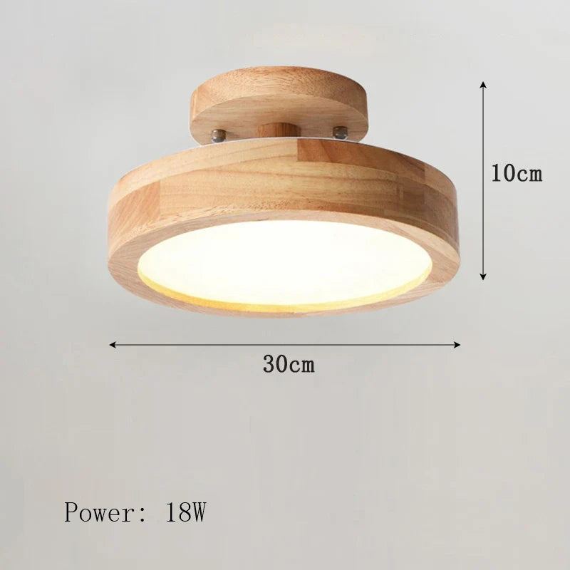 Modern Wooden LED Ceiling Light