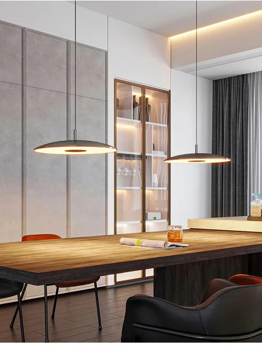 Slim LED Pendant Light – Modern Disc-Shaped Ceiling Lamp