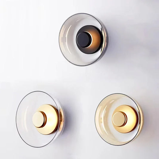 Modern Round Glass Wall Light