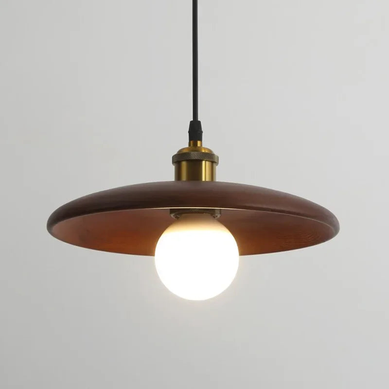 Scandinavian Wooden Pendant Light – Minimalist Ceiling Lamp
