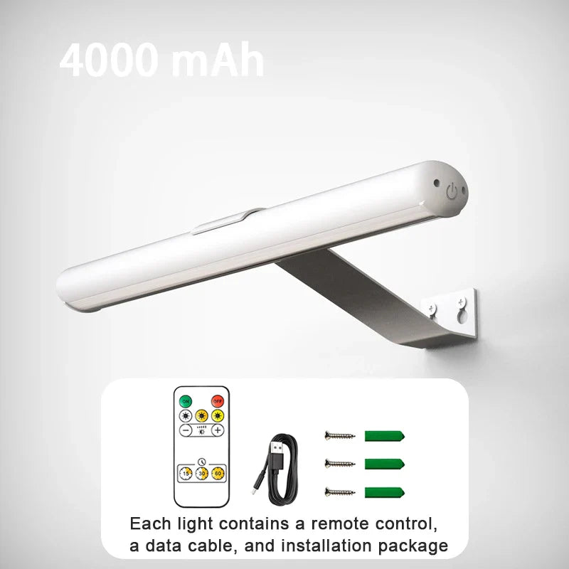 Wireless LED Picture Light – Rechargeable Wall-Mounted Art Lighting with Remote Control