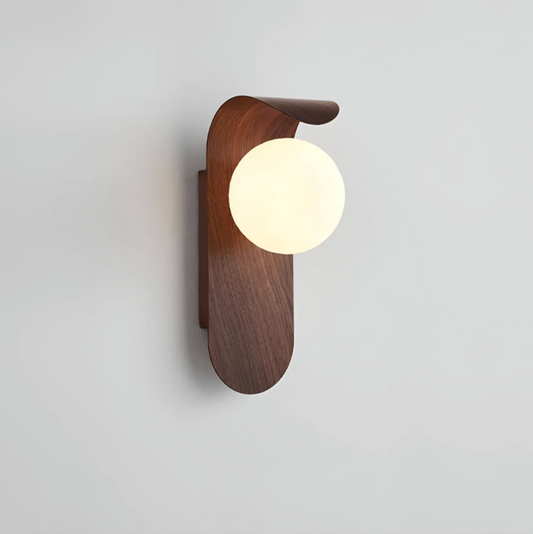 Modern LED Wall Light with Wood Detail – Scandinavian Style