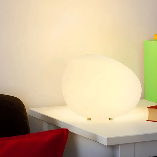 Stone-Shaped Table Lamp – Minimalist Organic Design