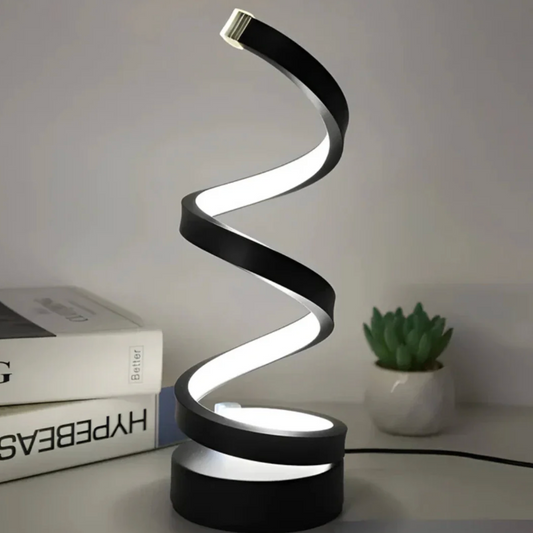 Spiral LED Table Lamp – Designer Form & Function