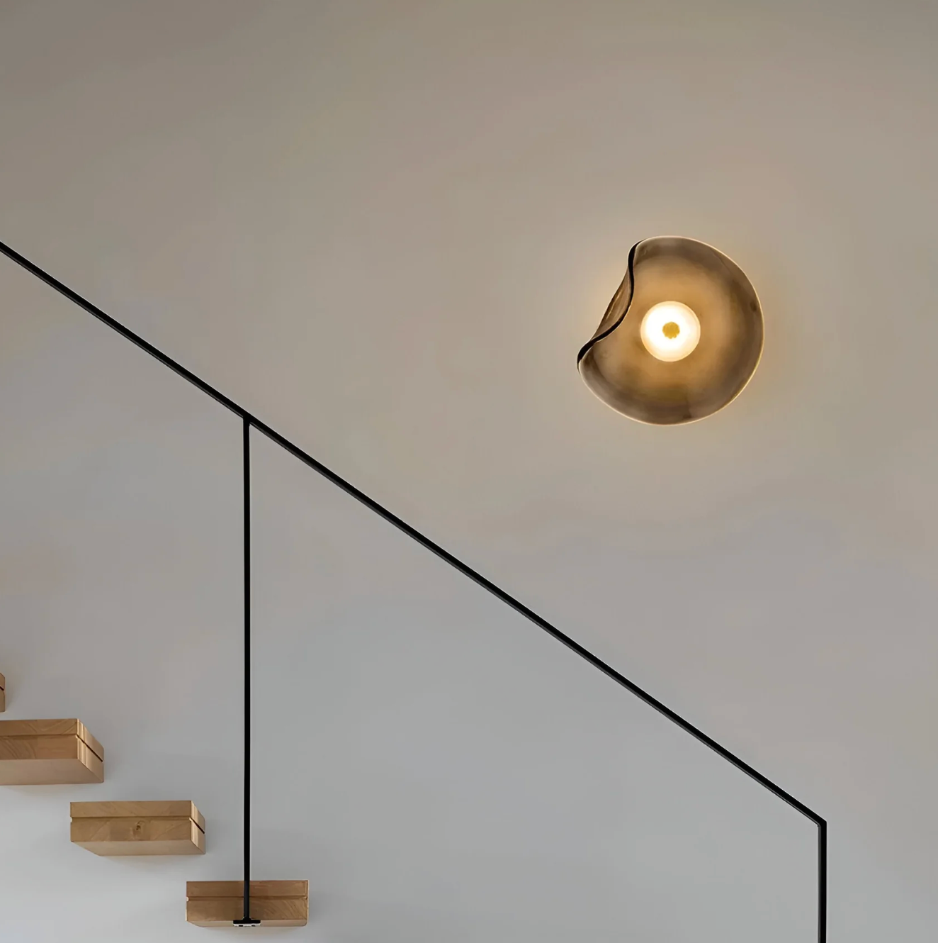 Designer LED Wall Light with Organic Shaped Shade