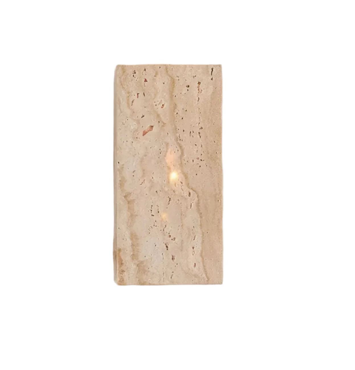 Natural Travertine Stone Wall Light – Minimalist Geometric Design