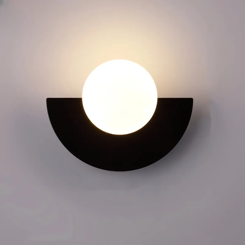 Modern Geometric LED Wall Light – Half Circle Design