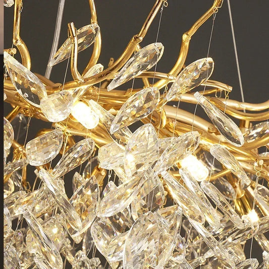 Exclusive Crystal Leaf Chandelier – Branch Design with Modern Elegance