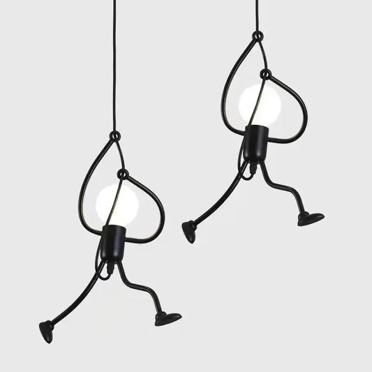 Climbing Figure Pendant Light – Playful Modern Ceiling Lamp
