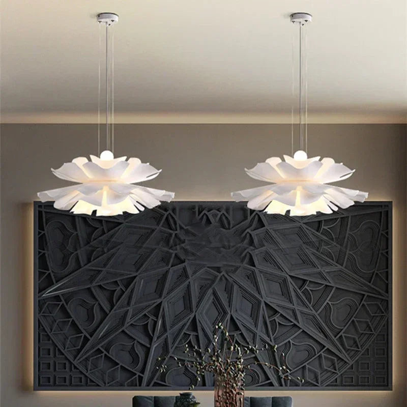 Lotus Flower Pendant Light – Decorative Ceiling Lamp with Layered Shade