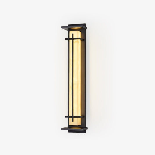 Alabaster-Effect Linear LED Outdoor Wall Light - Arrielight