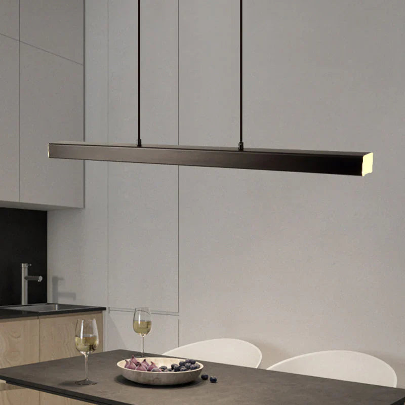 Modern Horizontal LED Pendant Light for Dining Table