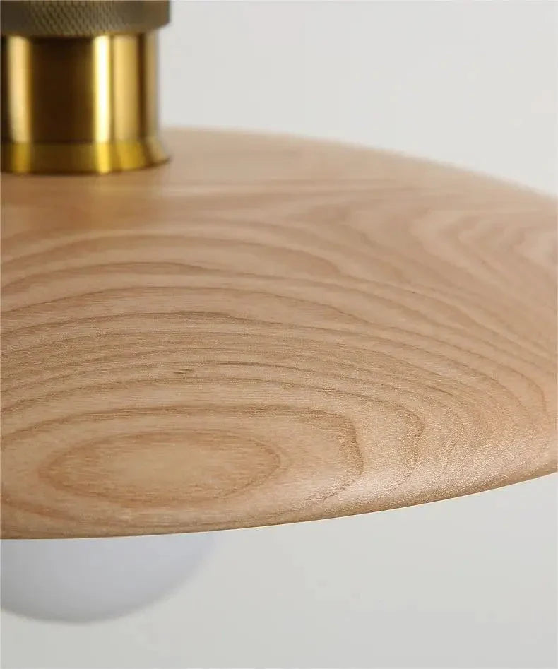 Scandinavian Wooden Pendant Light – Minimalist Ceiling Lamp