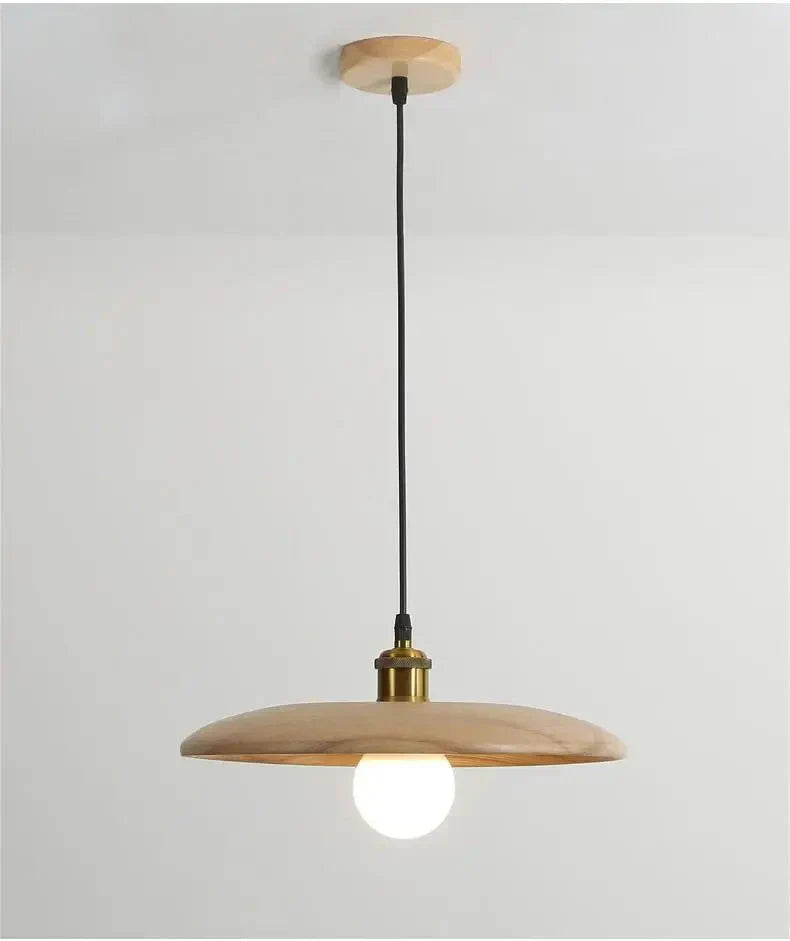 Scandinavian Wooden Pendant Light – Minimalist Ceiling Lamp