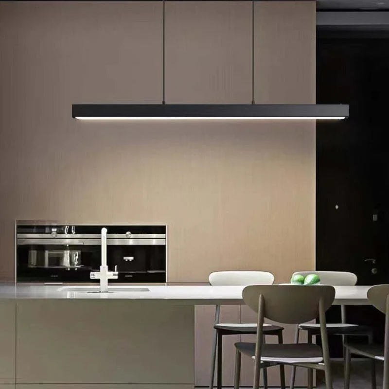 Modern Horizontal LED Pendant Light for Dining Table