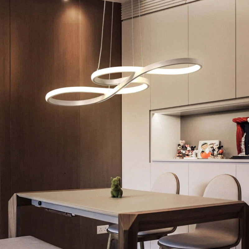 LED Pendant Chandelier in the Shape of Musical Notes – Creative Modern Ceiling Lighting