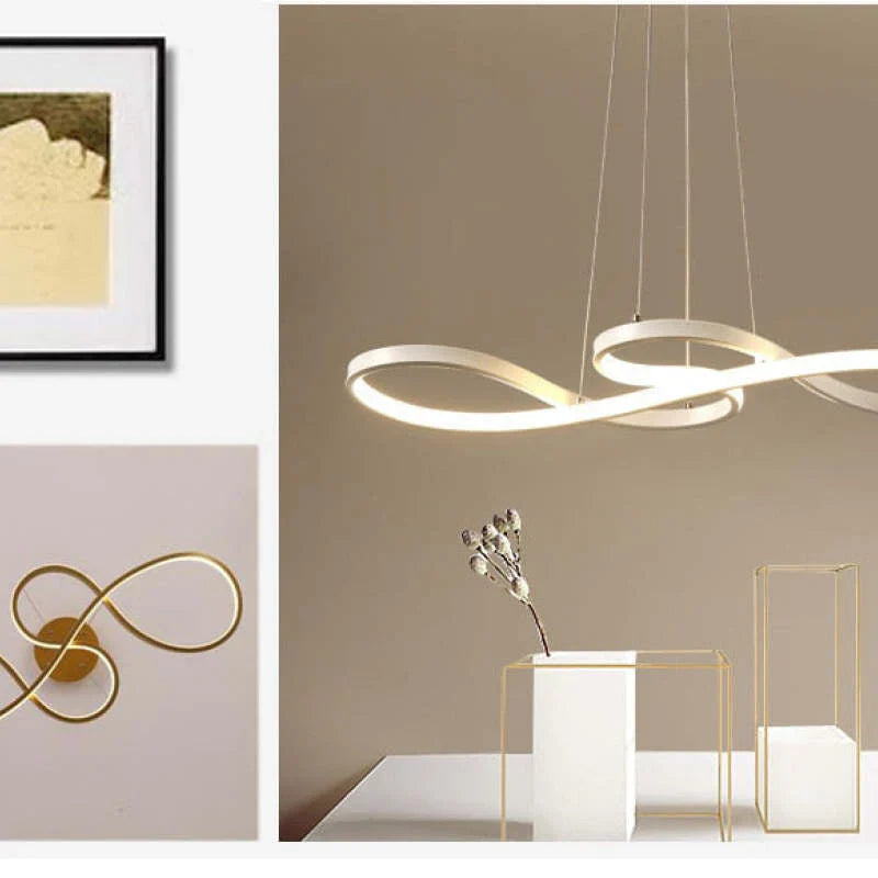 LED Pendant Chandelier in the Shape of Musical Notes – Creative Modern Ceiling Lighting