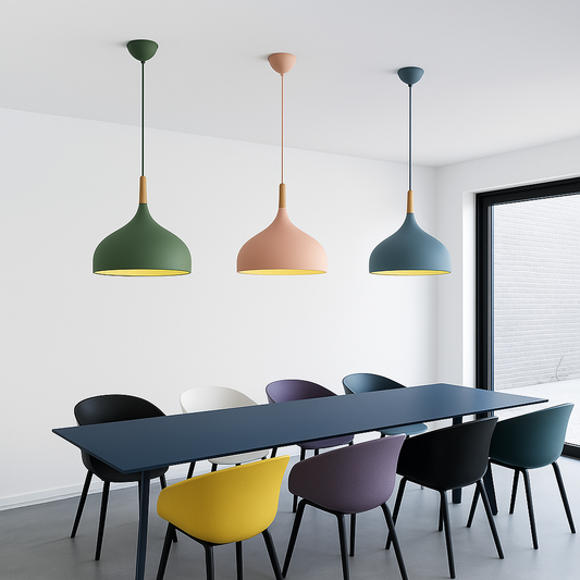 Modern Pendant Light with Curved Silhouette – Soft Scandinavian Style