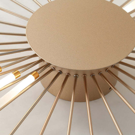 Modern LED Ceiling Chandelier – Minimalist Sunburst-Inspired Design