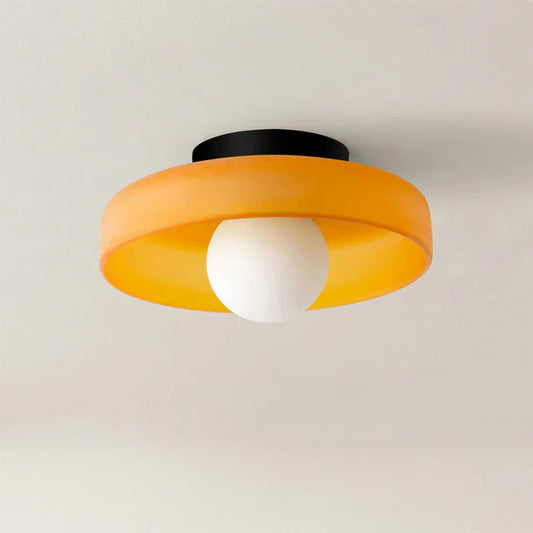 Modern Glass Ceiling Light – Minimalist Design with Decorative Shade