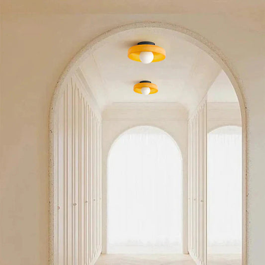 Modern Glass Ceiling Light – Minimalist Design with Decorative Shade