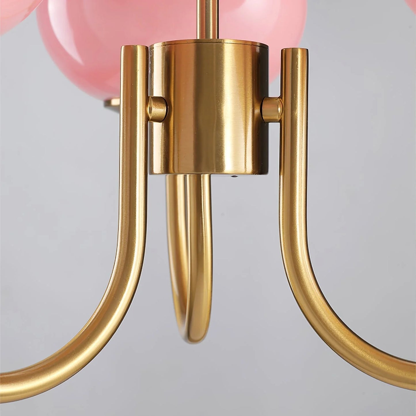 Glamour Chandelier with Glass Shades and Metal Frame – Elegant Ceiling Light