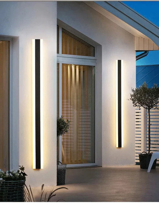 Modern LED Wall Light – Vertical Waterproof Decorative Panel for Facades