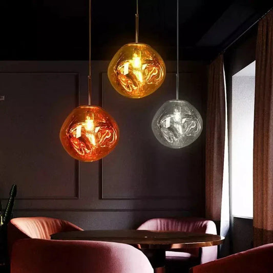Designer Melted Sphere LED Pendant Lamp