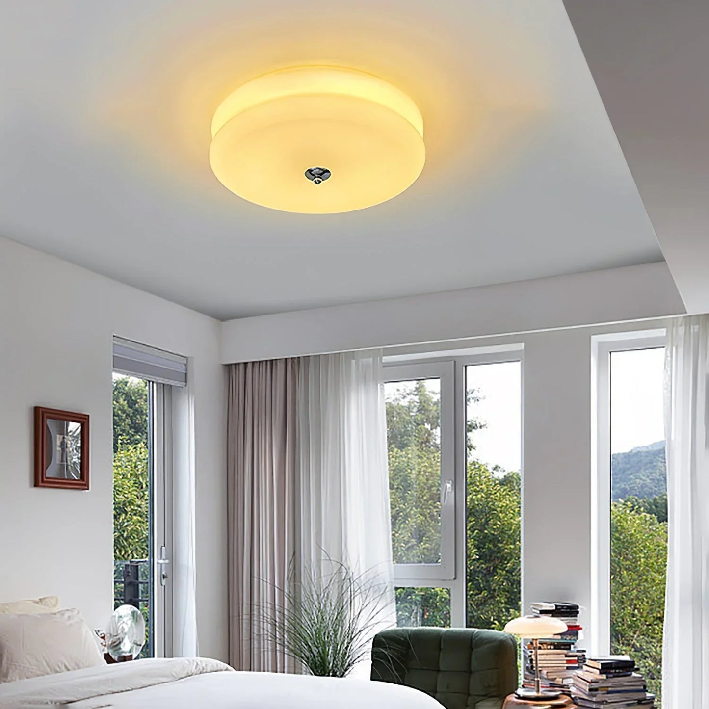 Modern LED Ceiling Flush Mount Light – Round Plafond for Bedroom, Living Room or Hallway