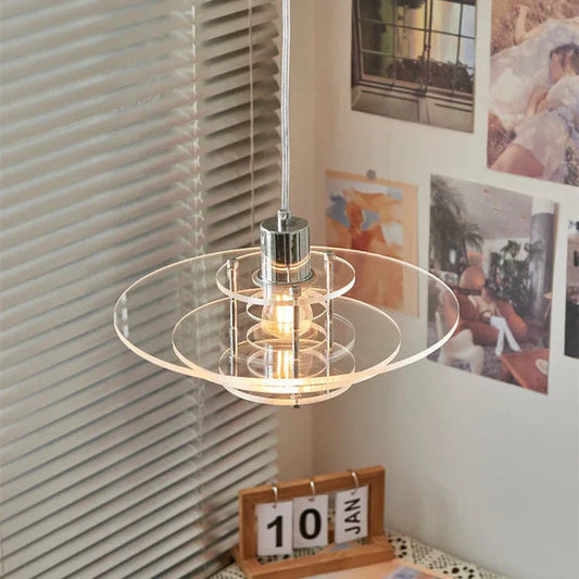 Modern Layered Acrylic Pendant Light – Vintage Design